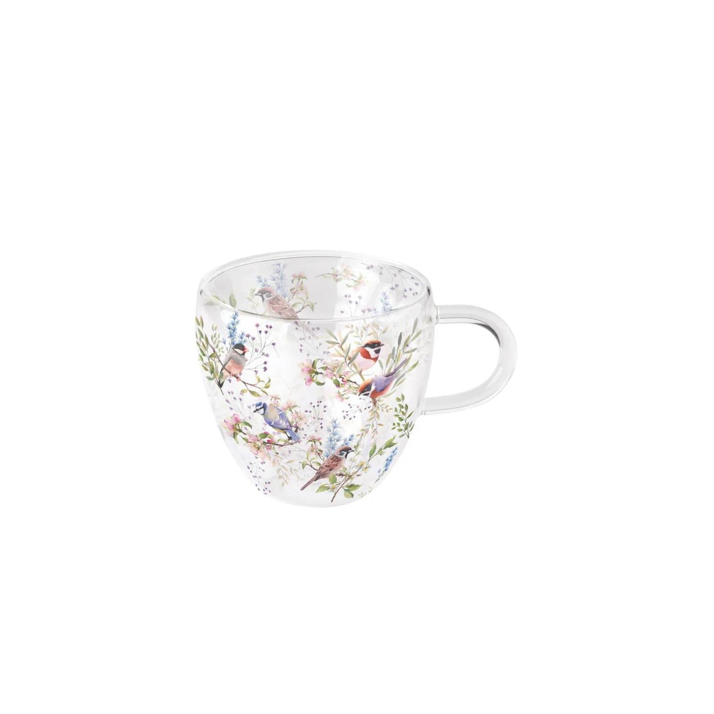 Ambiente dubbelwandig glas 0.2l busy birds