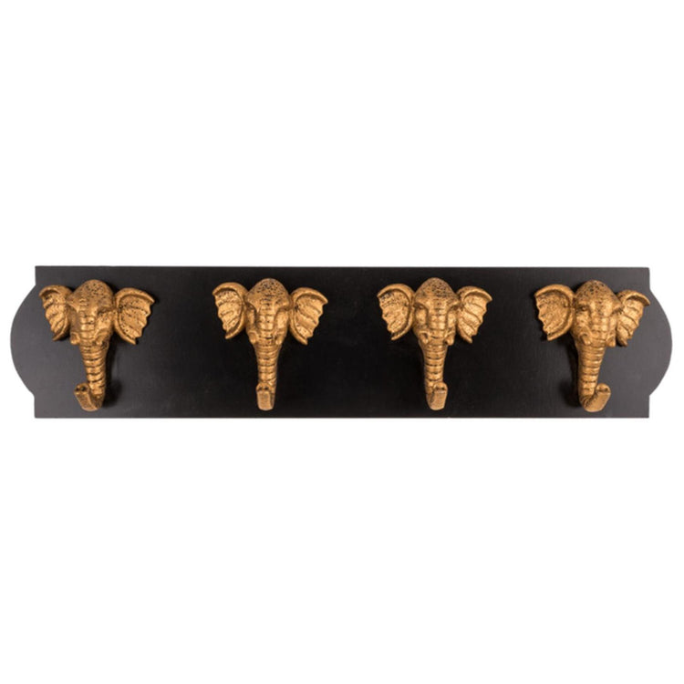 Ootb houten kapstok olifant ca. 48x11x5,5cm