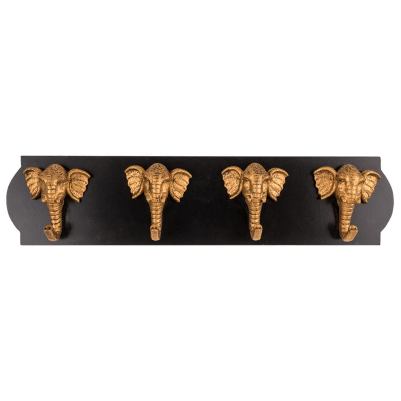 Ootb houten kapstok olifant ca. 48x11x5,5cm