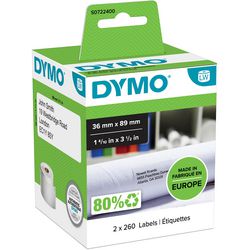 Adresetiketten dymo 99012 wit 520 etiketten