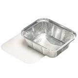 Papstar take-away aluminium schalen 500ml met kartonnen deksel pak a 10st - afbeelding 2
