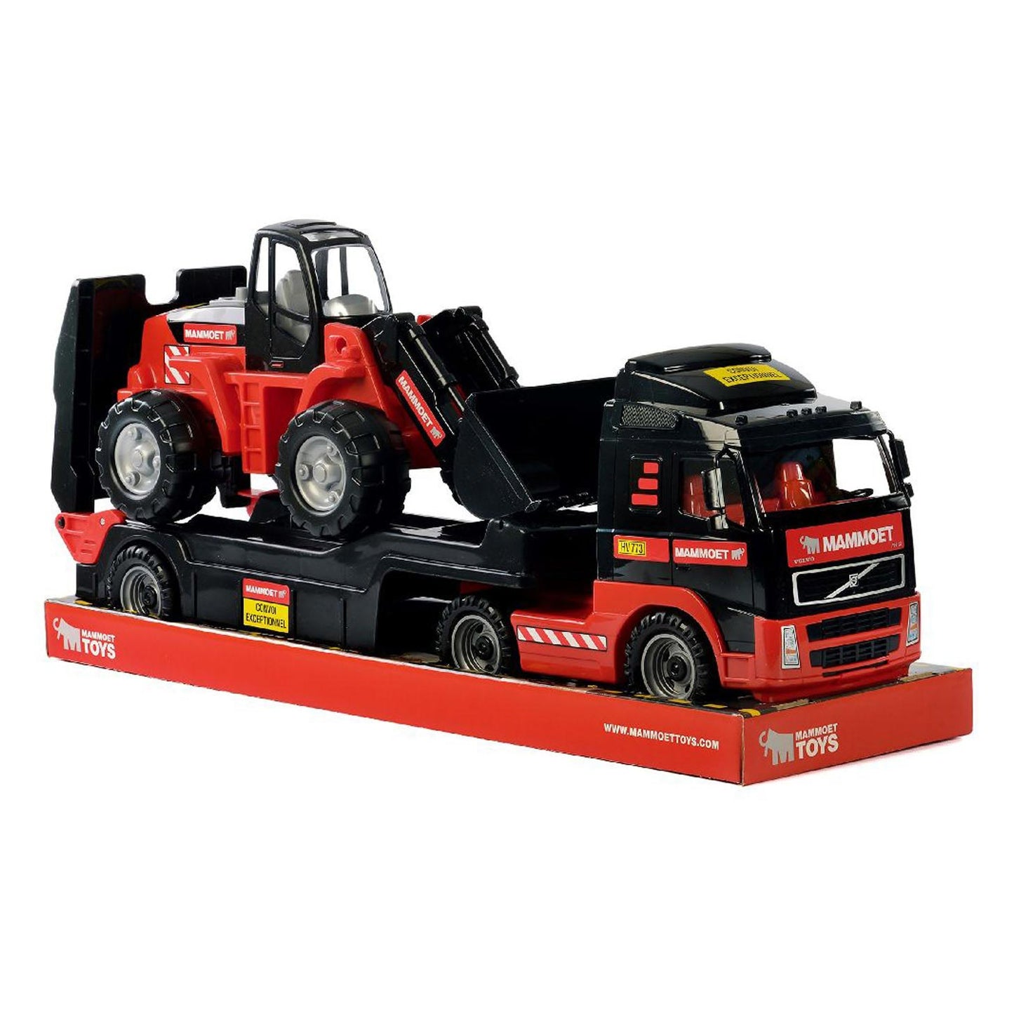Mammoet toys cavallino mammoet vrachtwagen met aanhanger en graafmachine