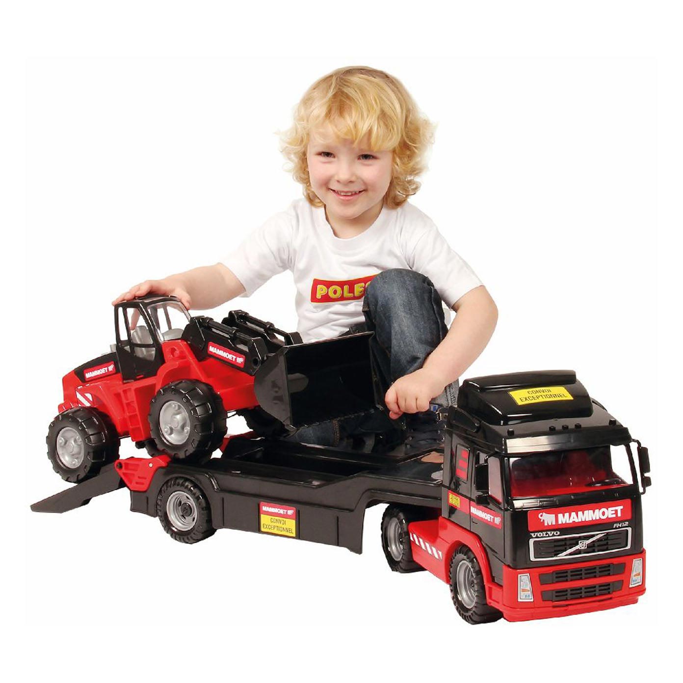 Mammoet toys cavallino mammoet vrachtwagen met aanhanger en graafmachine