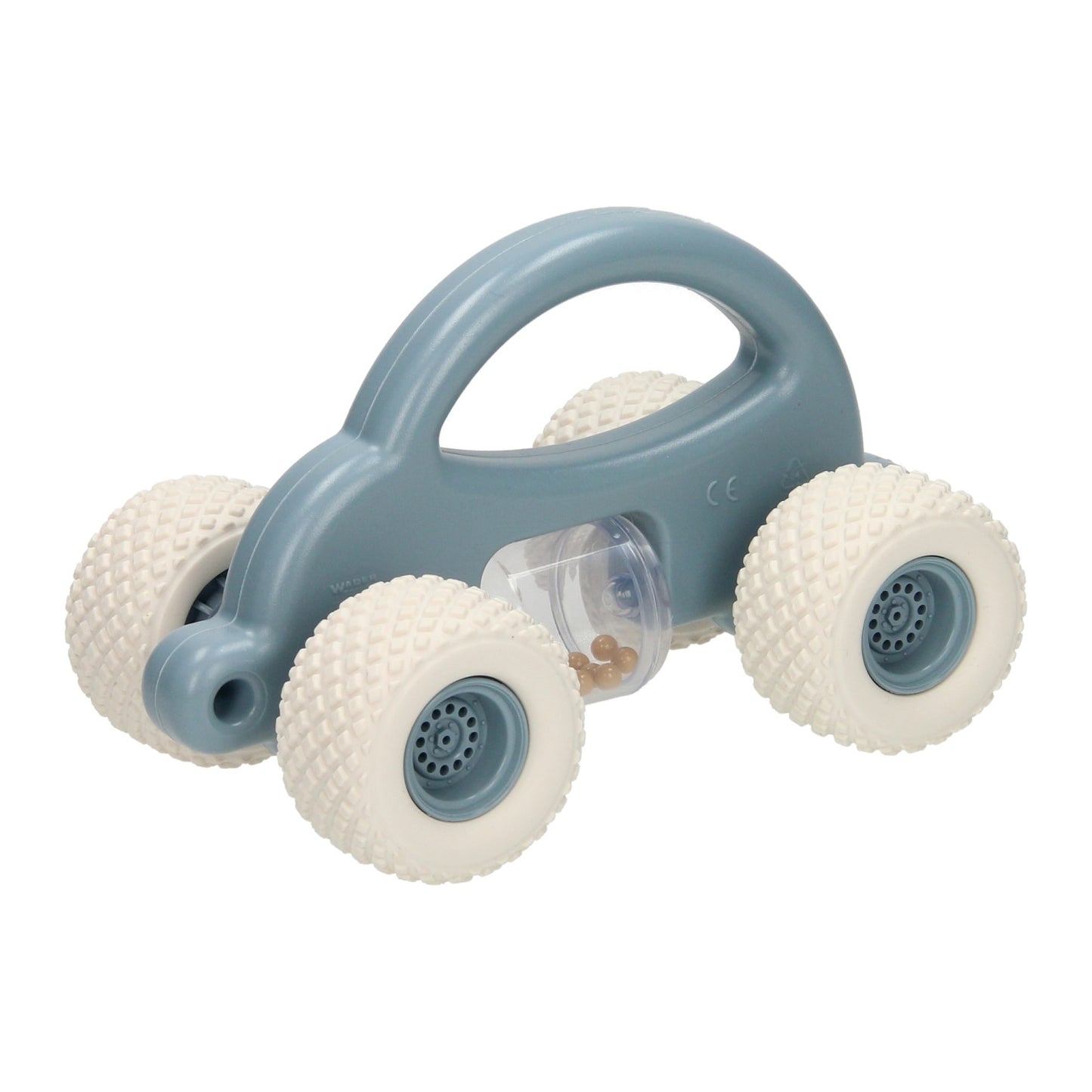 Cavallino peuter speelgoedauto met rammelaar - pastel blauw