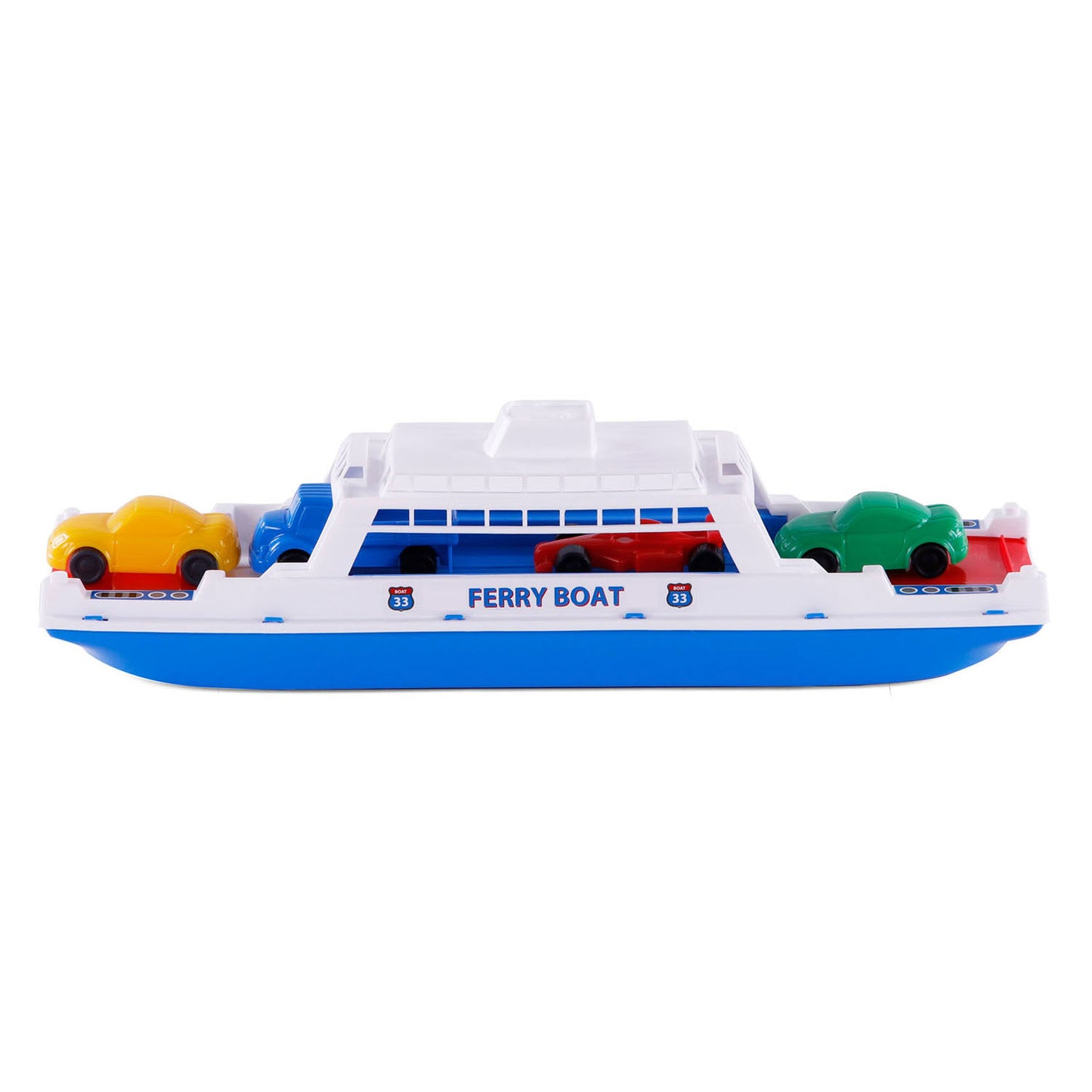 Cavallino Toys Veerboot 45 cm + 4 Voertuigen