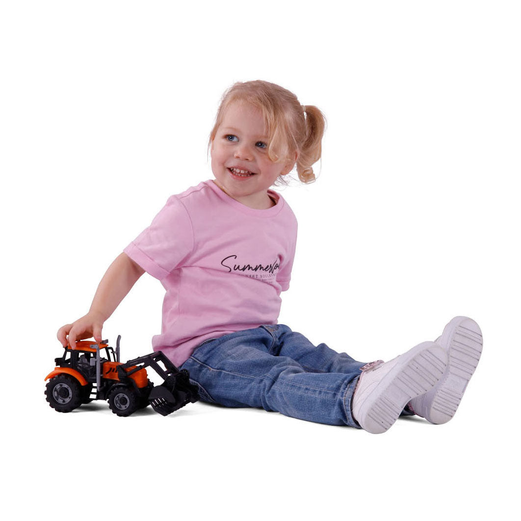 Cavallino tractor met lader geel, schaal 1:32