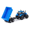 Cavallino Toys Cavallino Tractor met Kiepwagen Aanhangwagen Blauw, Schaal 1:32