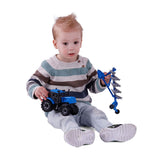 Cavallino tractor met ploeg blauw, schaal 1:32 - afbeelding 5