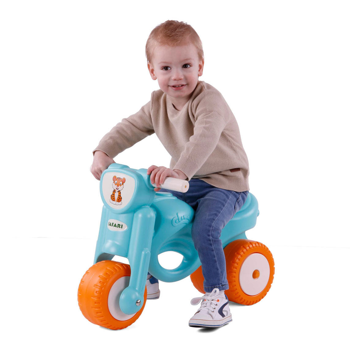 Cavallino safari motor blauw loopfiets