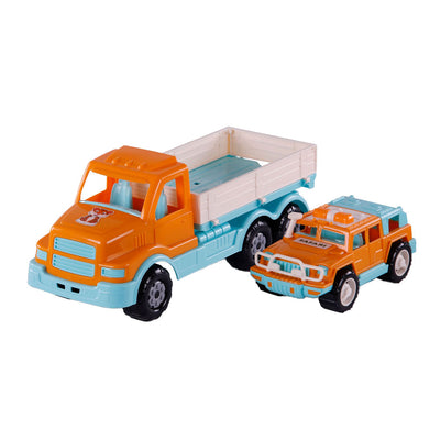 Cavallino xl torpedo vrachtwagen met survival jeep oranje, 44,5cm