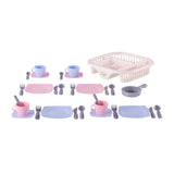 Cavallino servies met afwasrek roze, 30dlg. - afbeelding 4