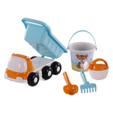 Cavallino strand kiepwagen met emmerset blauw, 5dlg. - afbeelding 3
