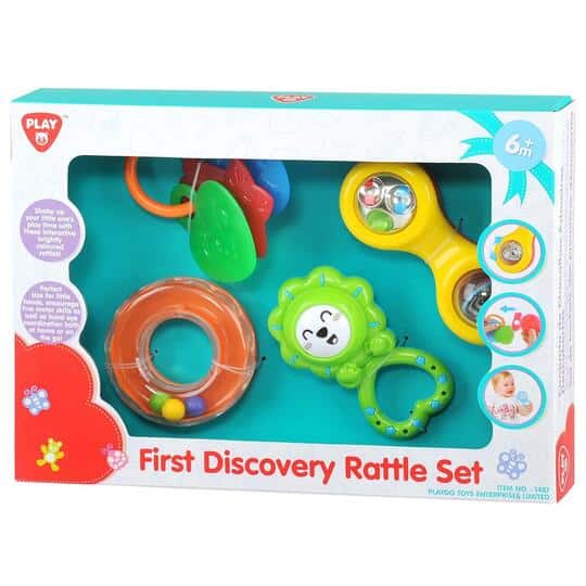 Playgo - 4 baby speeltjes in cadeauset
