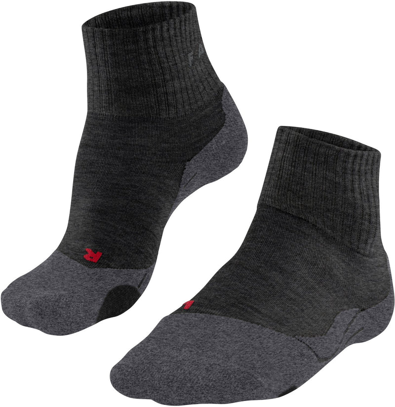 Falke tk2 short anti-blaar dik wol functioneel materiaal wandelsokken heren grijs - maat 42-43 42 43