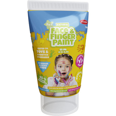 Boti natural face fingerpaint tube geel, 65ml