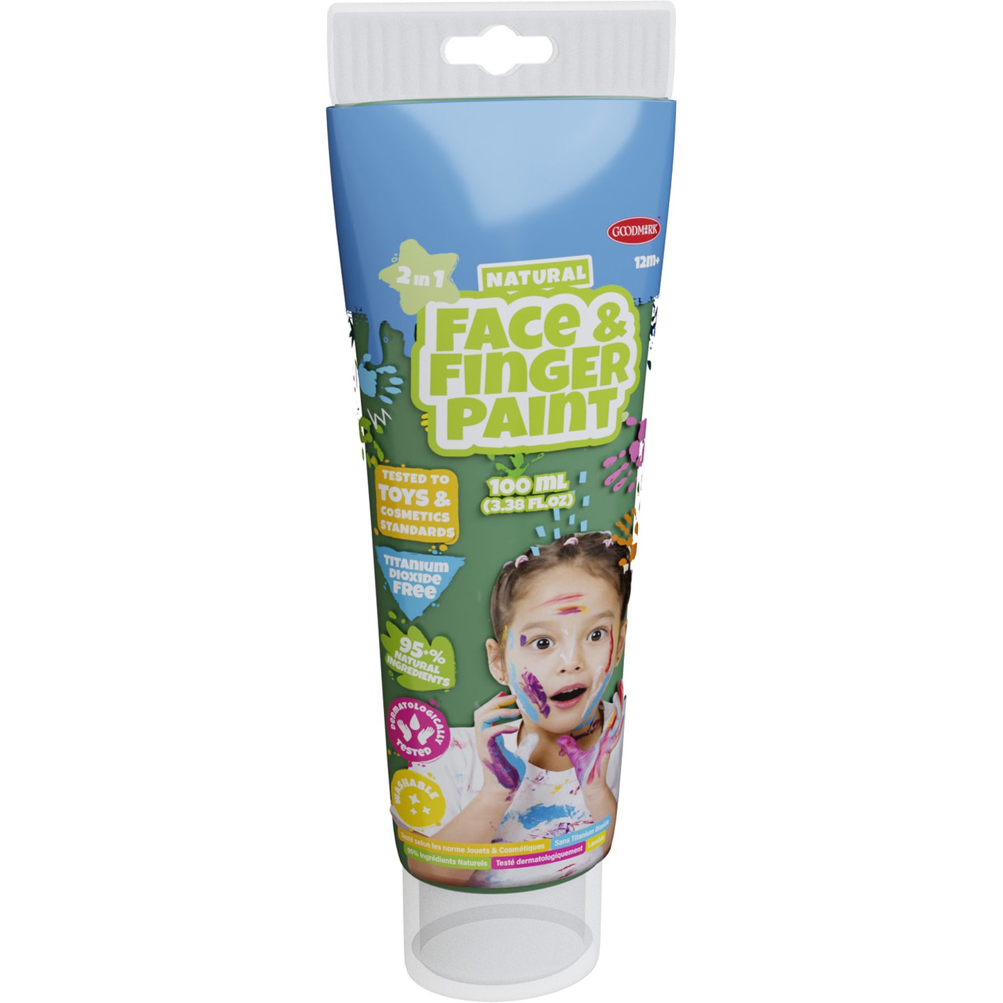 Boti natural face fingerpaint tube groen, 100ml