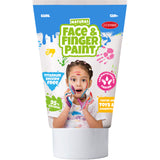 Natural face fingerpaint tube - zwart en wit, 2x65ml - schmink - afbeelding 2