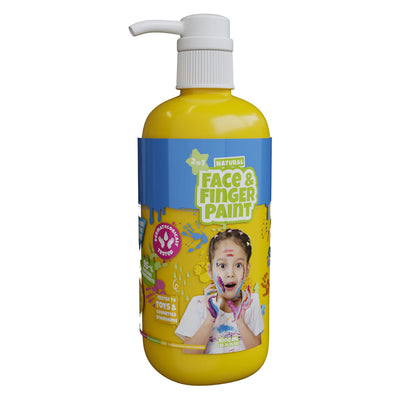 Boti natural face fingerpaint fles met pompje geel, 1l