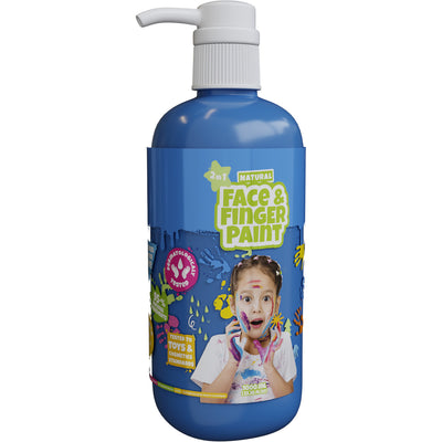 Boti natural face fingerpaint fles met pompje blauw, 1l