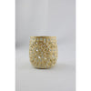 Mansion atmosphere waxinelichthouder beige 10x10x10cm