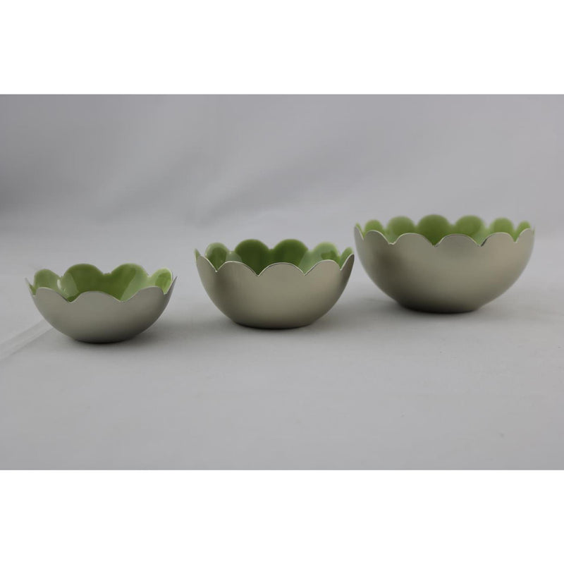 Mansion atmosphere waxinelichthouder groen set a 3