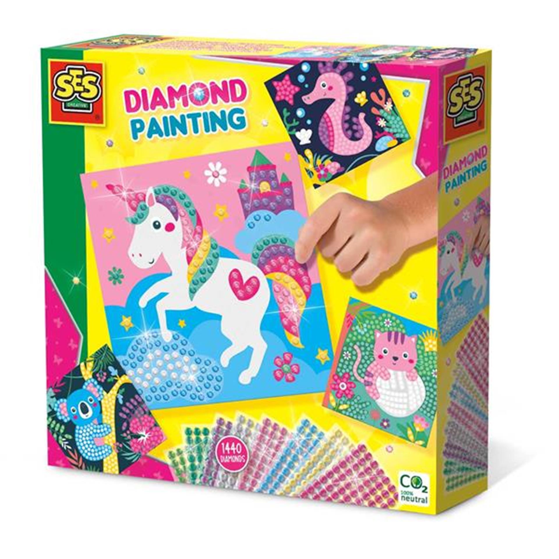 Ses diamond painting - vrolijke dieren