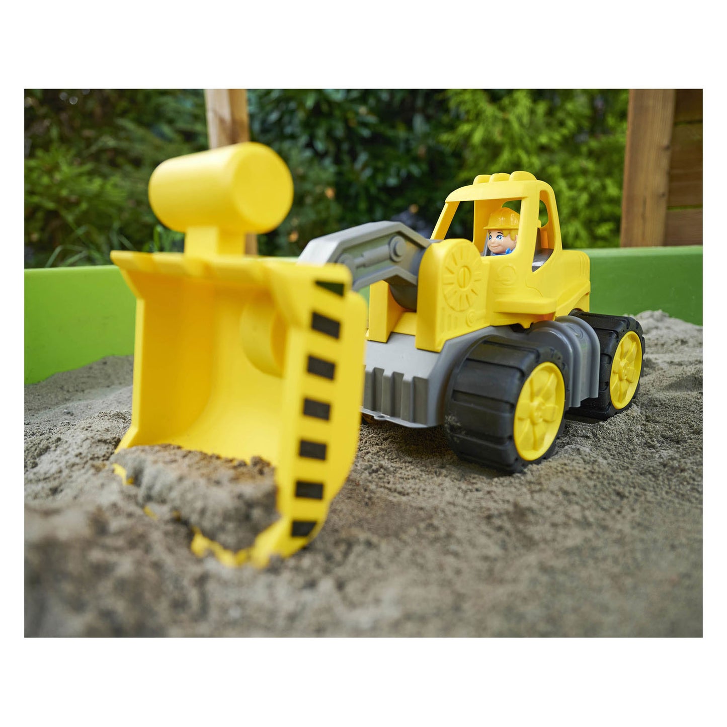 Big power worker wiellader + figuur - zandbak - speelgoedvoertuig