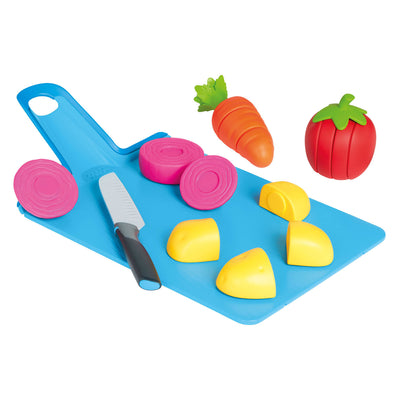 Casdon speelgoed eten set chop2pot met opvouwbare snijplank en mes, 16-delig.