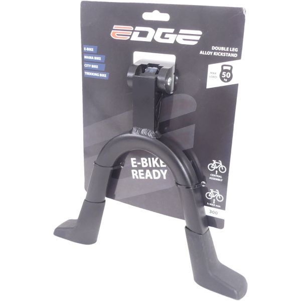 Edge middenstandaard 28 double 2-poot 30cm aluminium - zwart
