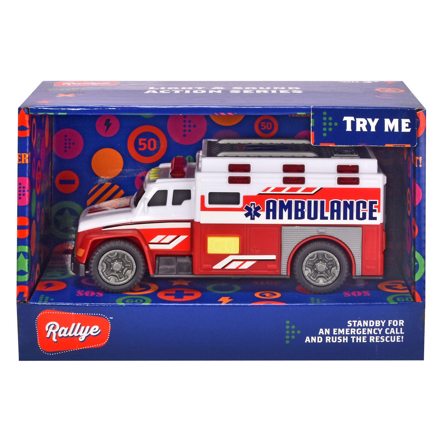 Dickie toys ambulance - 15 cm - licht en geluid - speelgoedvoertuig