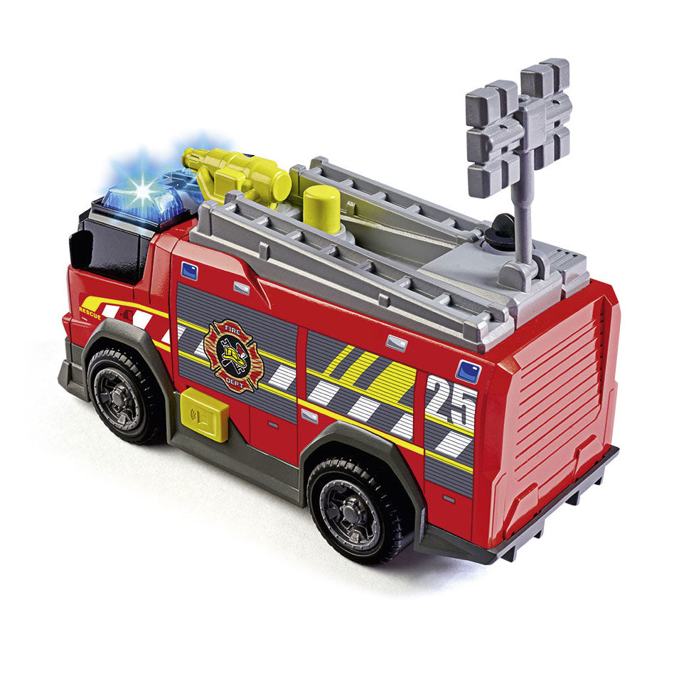 Dickie toys brandweerwagen - 15cm - licht en geluid - speelgoedvoertuig