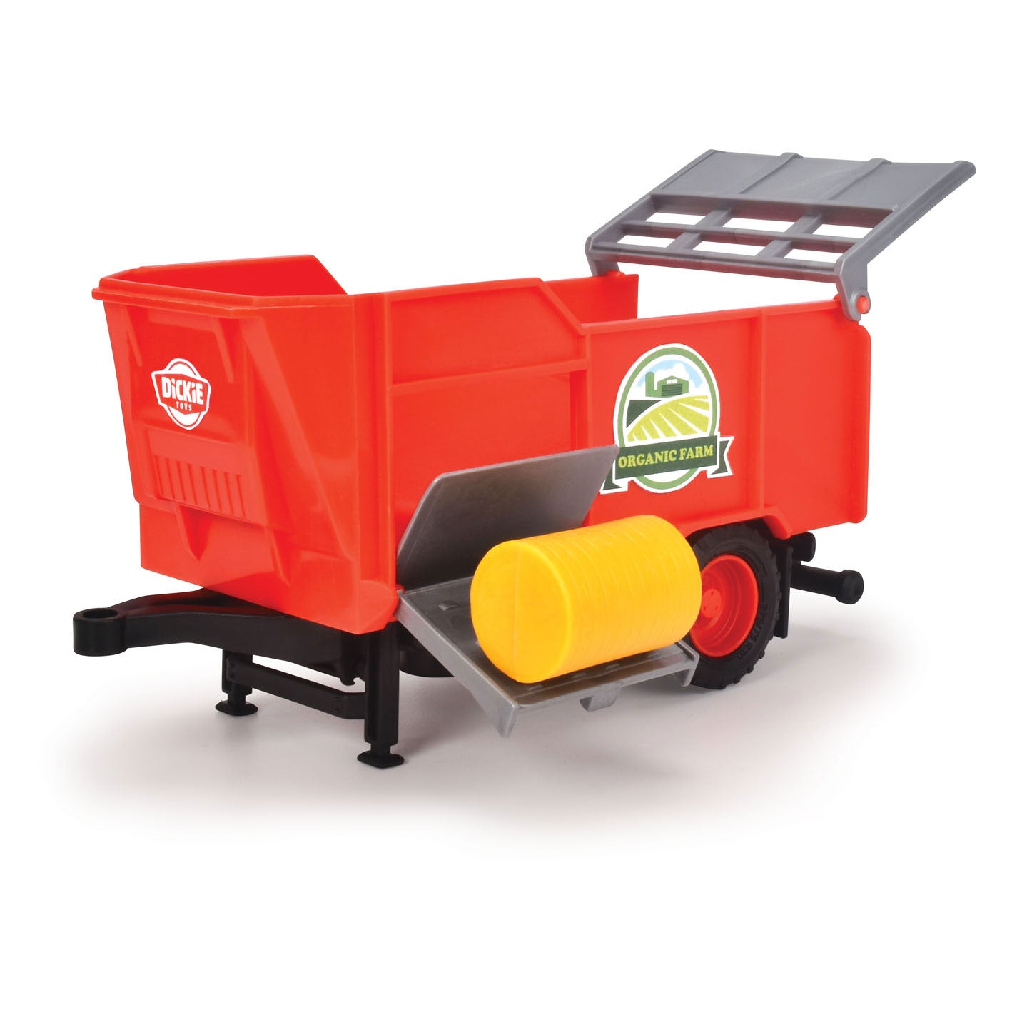 Dickie toys boerderij - tractor met trailer - 30cm - speelgoedboerderij