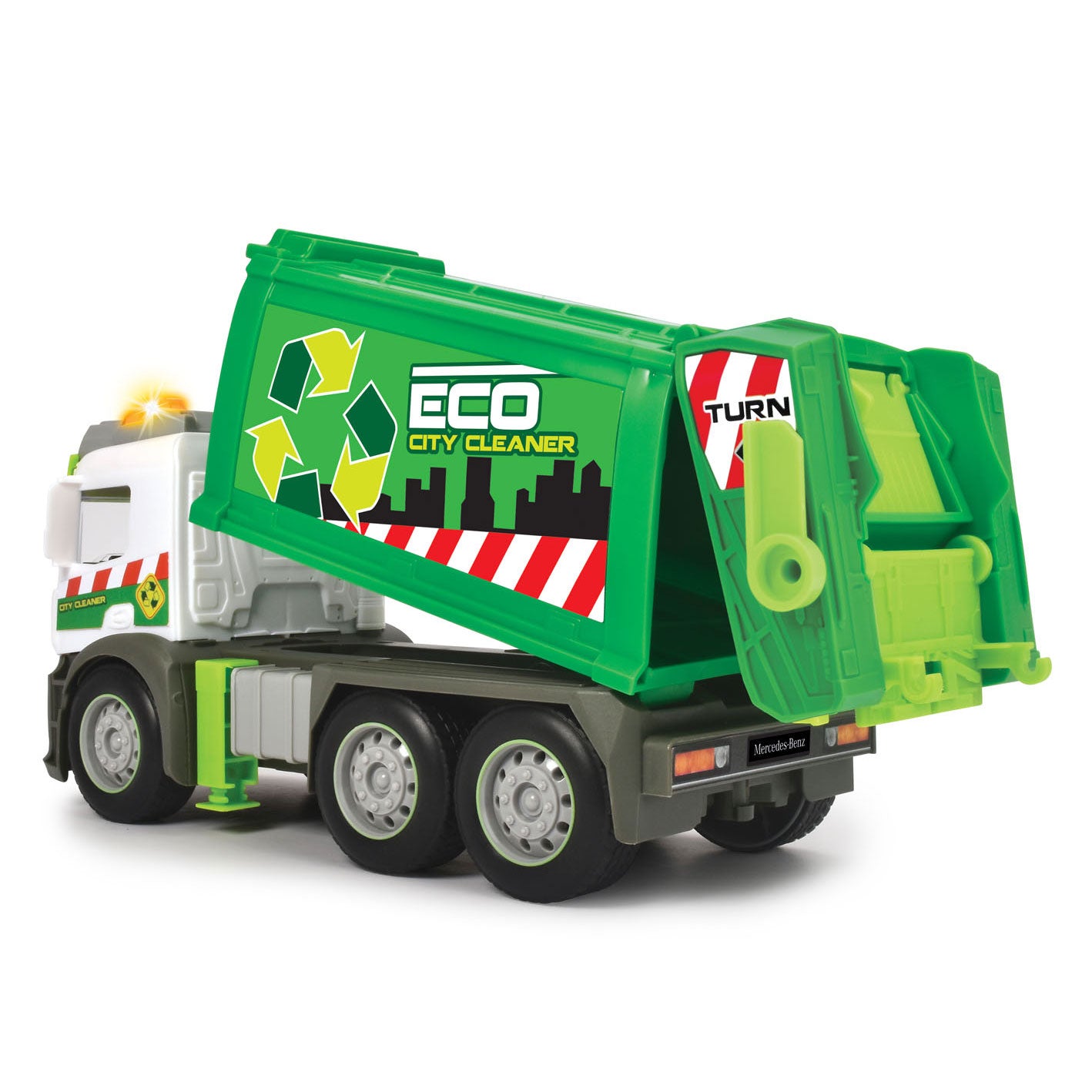 Dickie toys action truck - vuilniswagen - 26 cm - licht en geluid - speelgoedvoertuig
