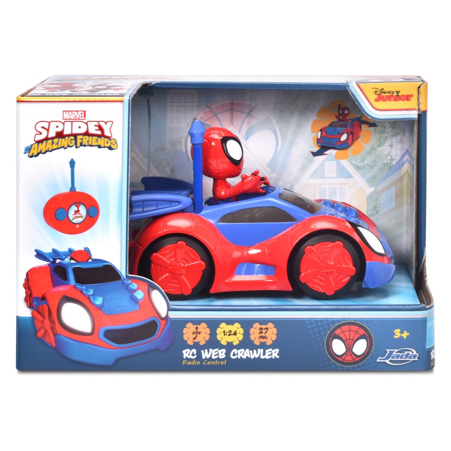 Dickie jada toys - rc spiderman spidey web crawler - bestuurbare auto