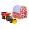 Dickie abc fendti tractor met aanhanger en boerderij