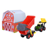 Dickie abc fendti tractor met aanhanger en boerderij - afbeelding 4