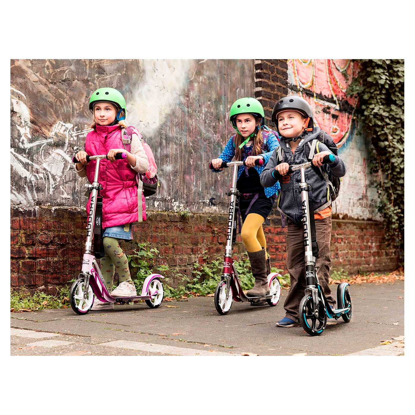Hudora scooter big wheel step rx205 - zwart rood