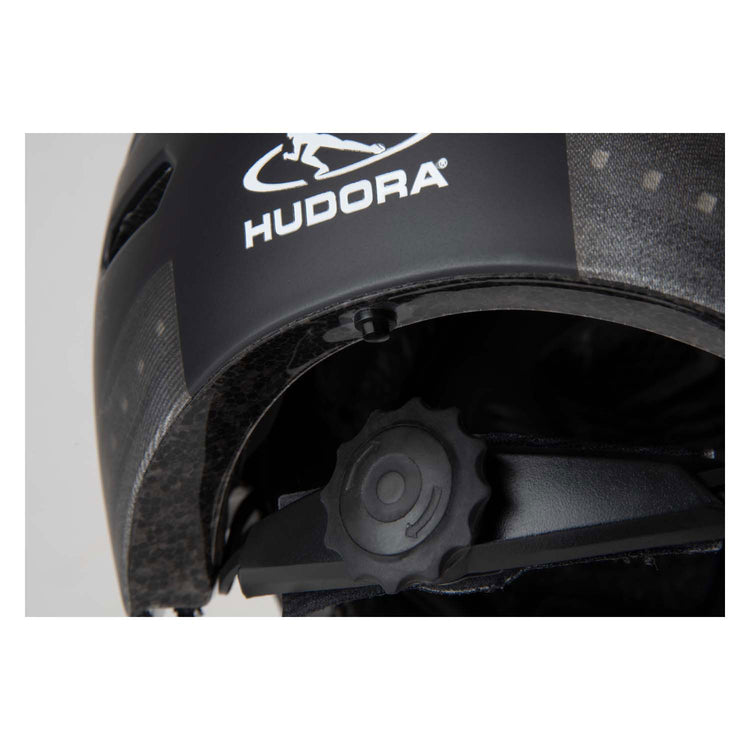 Hudora skaterhelm met kled en led zwart, maat s (53-55cm)