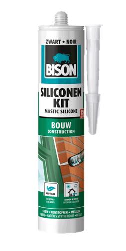 Bison siliconenkit bouw zwart 310ml
