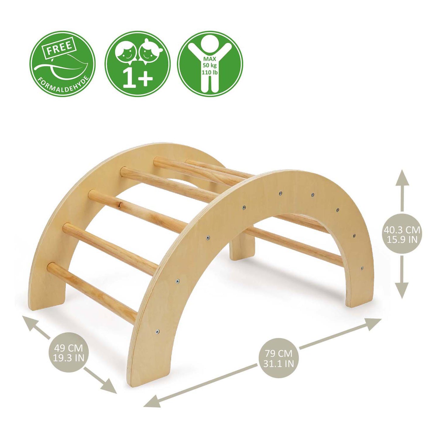 509 crew houten klimboog met glijbaan set