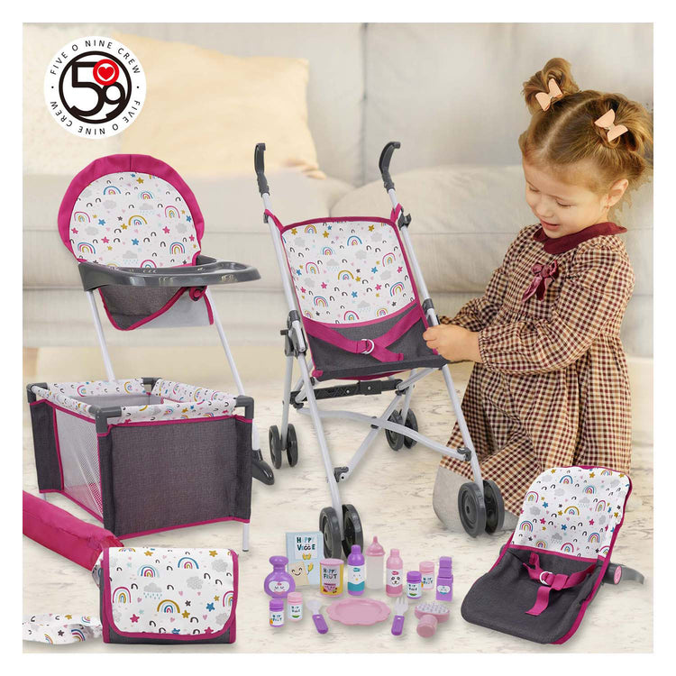 Poppen speelset compleet, 21dlg.
