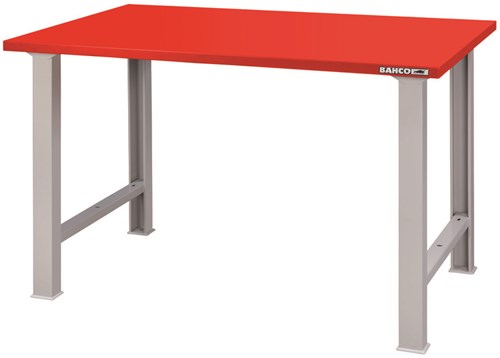 Bahco werkbank | heavy-duty | met stalen werkblad | 4 poten | oranje | 1500 mm x 750 mm x 1030 mm - 1495wb15ts