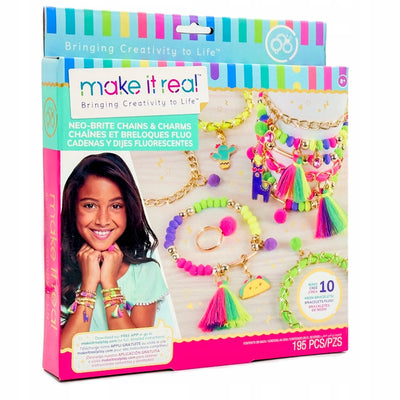 Make it real - neon armbanden met bedeltjes maken - maak 10 armbanden en een ring