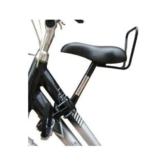 Zadel kinderzitje op buis damesfiets