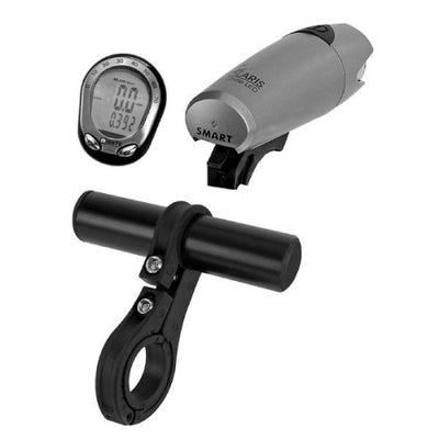 stuurhouder handlebar organizer koplamp fietscomputer 22,2 mm zwart