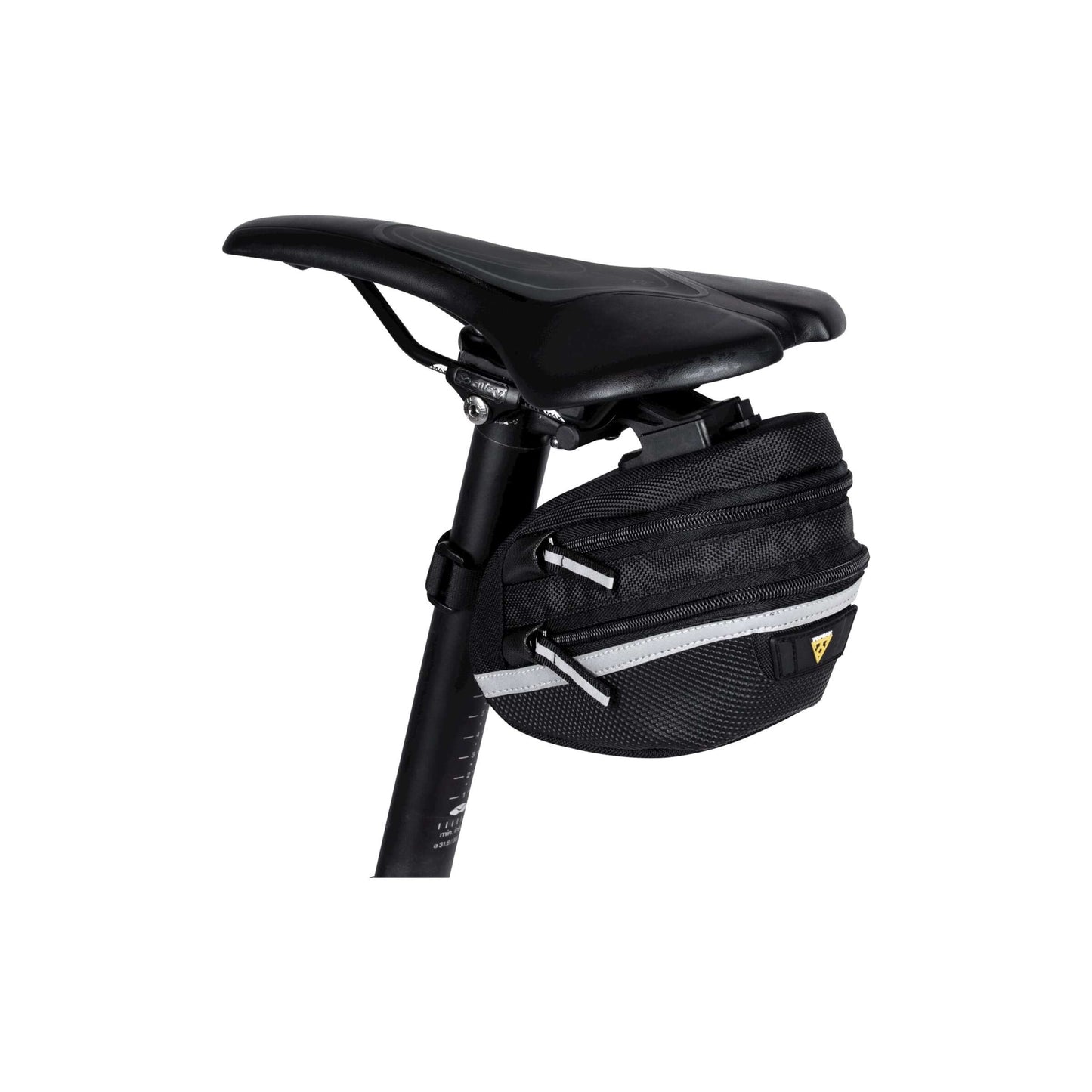 Topeak zadeltas WP II M, Zwart, Waterafstotend, Polyester, Adapter, 1,25L, QuickClick, Reflecterend, 152g