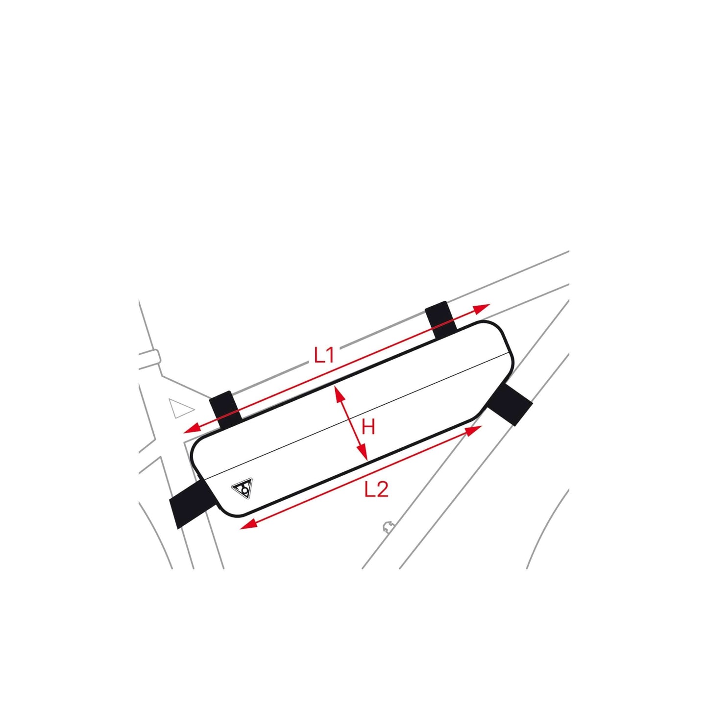 Topeak Frametas MidLoader 3L Zwart - Fietspakkingstas - Heren - Zwart
