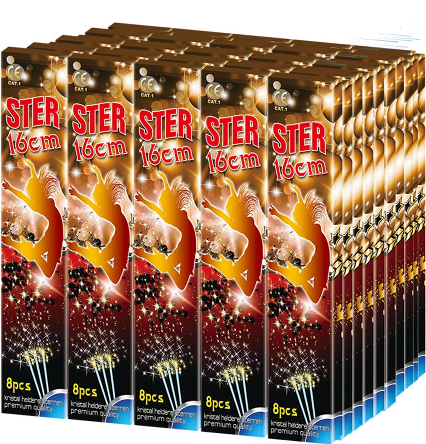 Broekhoff sterretjes 16cm 50 pak a 8 stuks