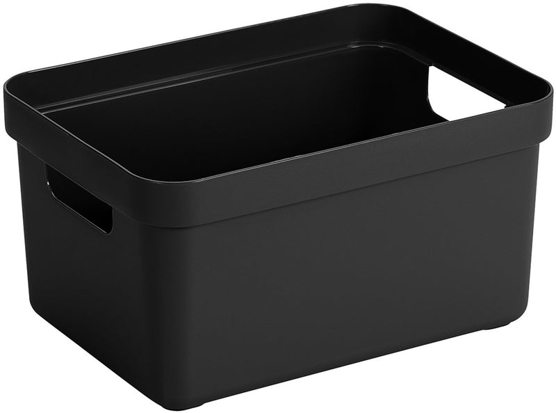 Sunware sigma home opbergbox 13l - 35.2x24.6x18.3 cm - zwart