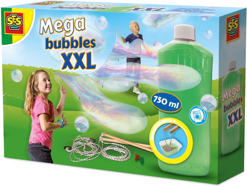 Ses creative mega bubbles bellenblaas - xxl met aanpasbare tool - vanaf 5 jaar - goed uitwasbaar - schoencadeautjes sinterklaas